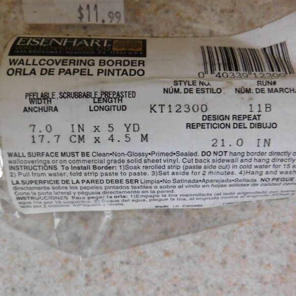 VTG‎ Cottagecore Wallpaper Border Flower Pots Bird Feeder Birds 15 Yards - Picture 5 of 6